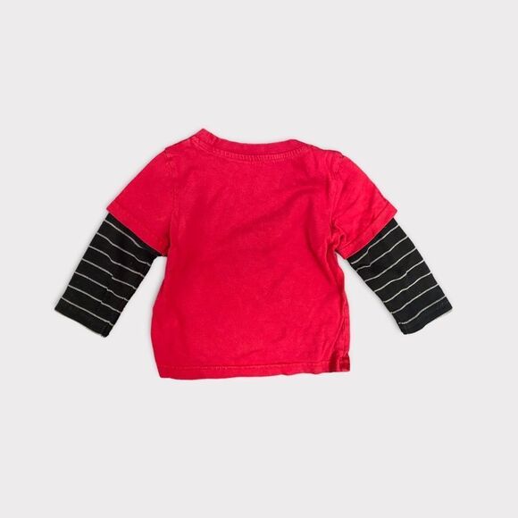 GEORGE| 3/$15| Red and Black Long Sleeve Shirt Baby Boy - Picture 2 of 3